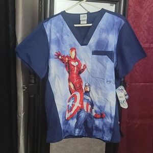 Marvel scrub top